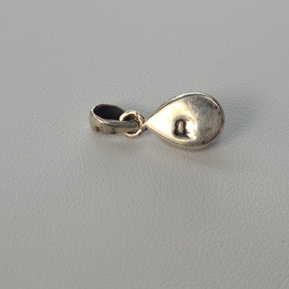 Silver Red Garnet Color Pendant Dainty - Picture 6 of 10